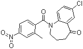 7-氯-1,2,3,4-四氫-1-(2-甲基-4-硝基苯甲?；?-5H-1-苯并氮雜卓-5-酮
