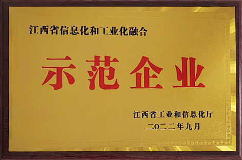 Jiangxi Province informatization and industrialization integration demonstration enterprises